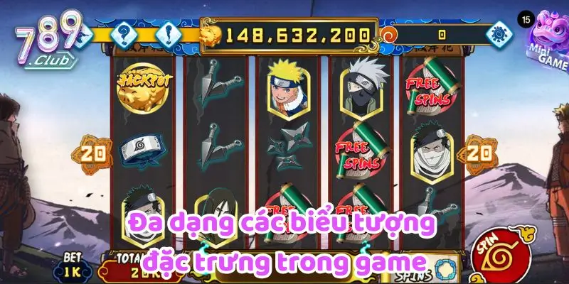 Đa dạng các biểu tượng đặc trưng trong game