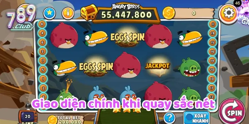 Giao diện chính khi quay sắc nét 