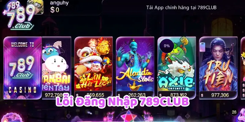 Lỗi đăng nhập 789CLUB