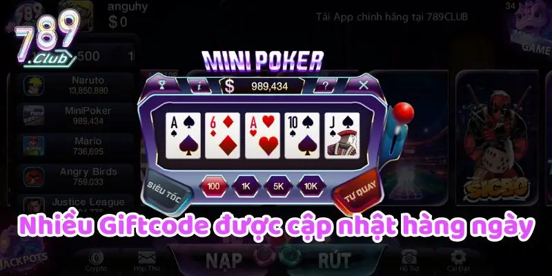 Nhiều Giftcode được cập nhật hàng ngày