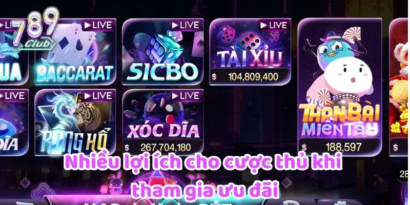 Nhiều lợi ích cho cược thủ khi tham gia ưu đãi