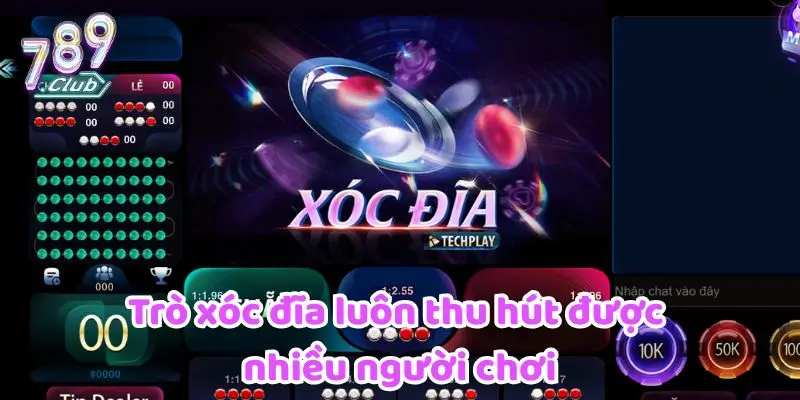 Trò xóc đĩa luôn thu hút được nhiều người chơi